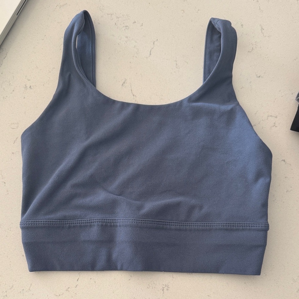 Nike Yoga Luxe Infinalon Crop Top Obsidian Blue - XS